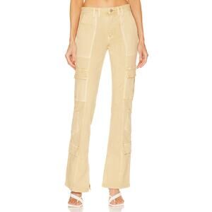 Blank Nyc 'Hoyt' Tan Mini Boot Cut Cargo Denim Jean Size 26